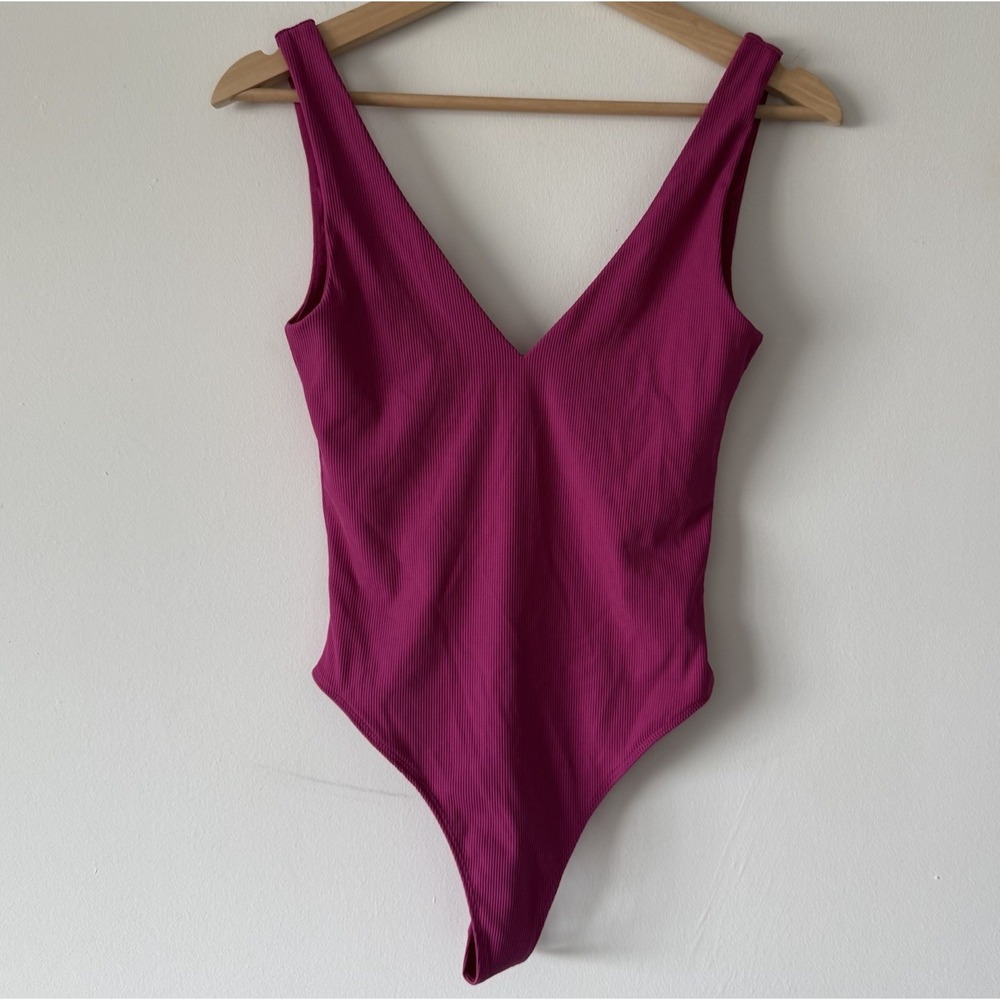 House Of Harlow 1960 Bodysuit Tank Top Revolve Women's Small Ribbed V-neck Boho